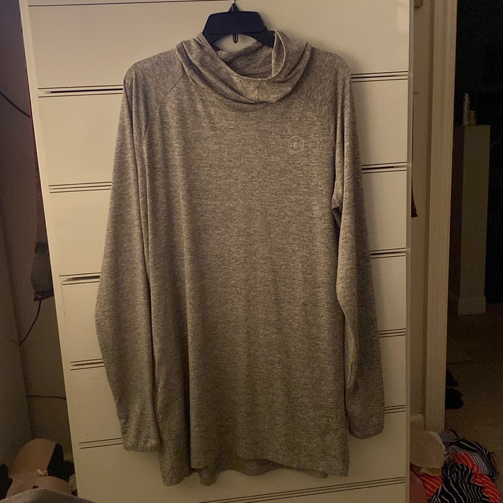 Veil Garments Hoodie Halo Running Top Modest Activewear Heathered Gray Size XL